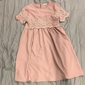 Blush Pink Orange Creek Midi Dress Size Small